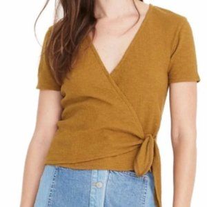 Madewell Wrap-Tie Short Sleeve Shirt Small